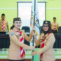 Mbak Cicha Berangkatkan 20 Kontingen Giat Prestasi Pramuka Penegak Jawa Timur 2025