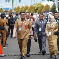 Mas Dhito Bareng Mbak Dewi dan Forkopimda Ikuti Rakornas di Sentul