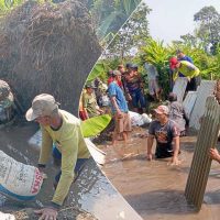 Babinsa Ramil 0809/02 Pesantren Bersama Warga Resik-Resik Sungai Pulerejo