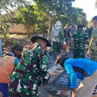 Perkuat Akses Ekonomi Warga, Kodim 0809/Kediri Bangun Jembatan Perintis Garuda Merah Putih di Ngancar