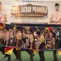 Ribuan Pramuka Kota Kediri Kampanyekan Gerakan Ketahanan Pangan dan Kelestarian Lingkungan