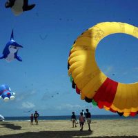 Ribuan Pengunjung Banjiri Festival Layang-Layang Tulungagung 2026 di di Pantai Dlodo